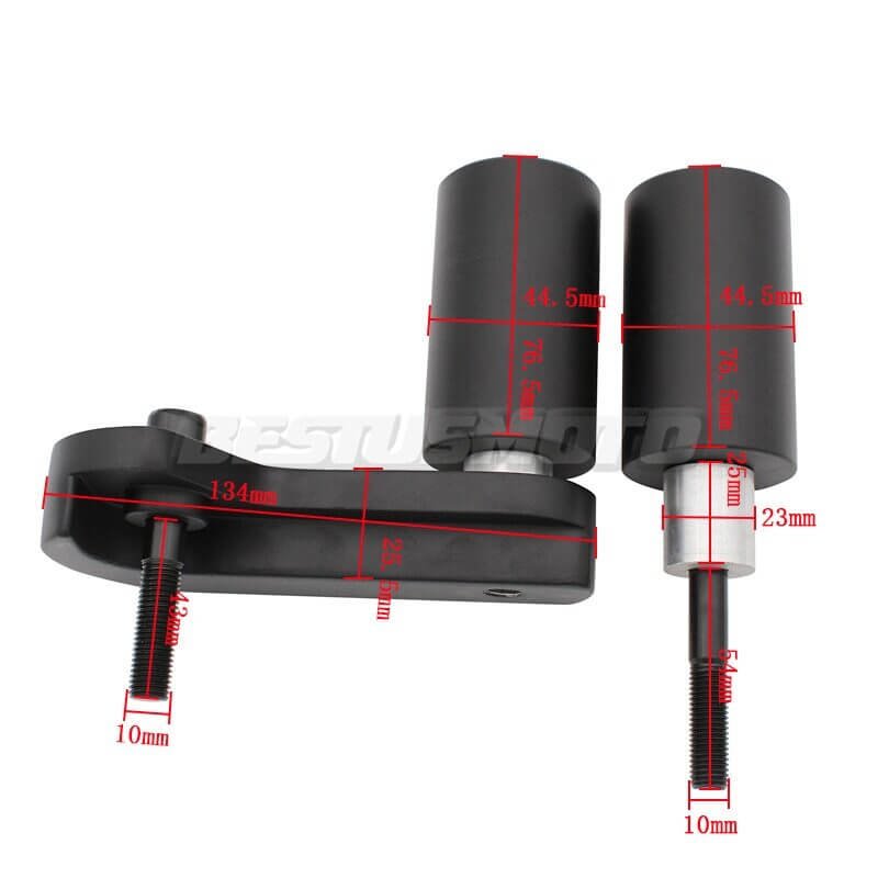 Frame Sliders For Suzuki GSXR600 Dimensions