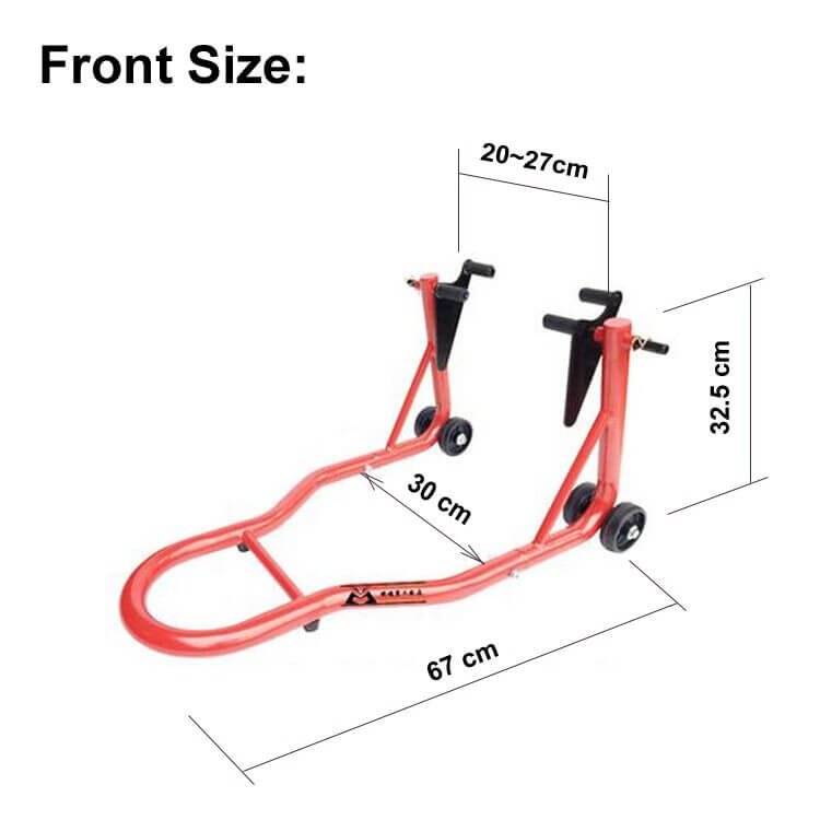 Universal Stand Front & Rear Dimensions