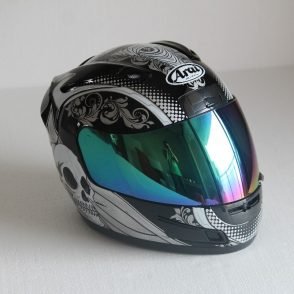 Skull Print Safety Racing Helmet