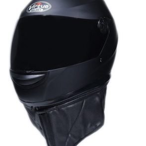 Black Helmet with Neck Protection