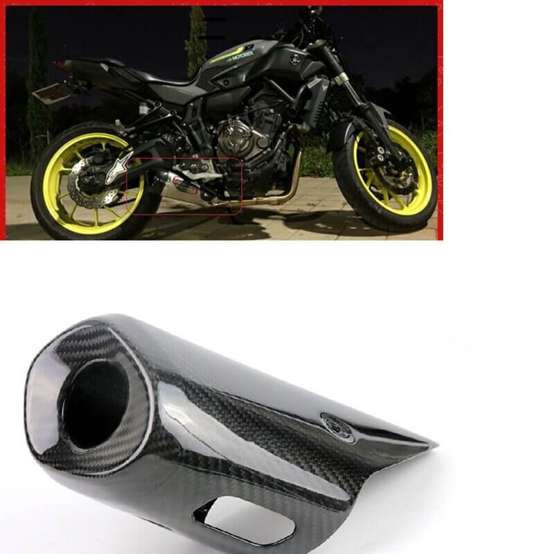 Motorcycle Exhaust Cover Black