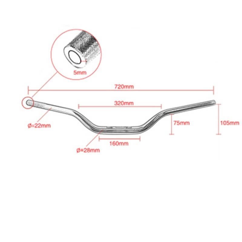 Kawasaki Z250 Handle Bar Dimensions