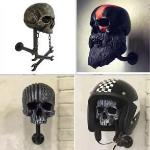 Motorcycle Helmet Skull Bone Holder