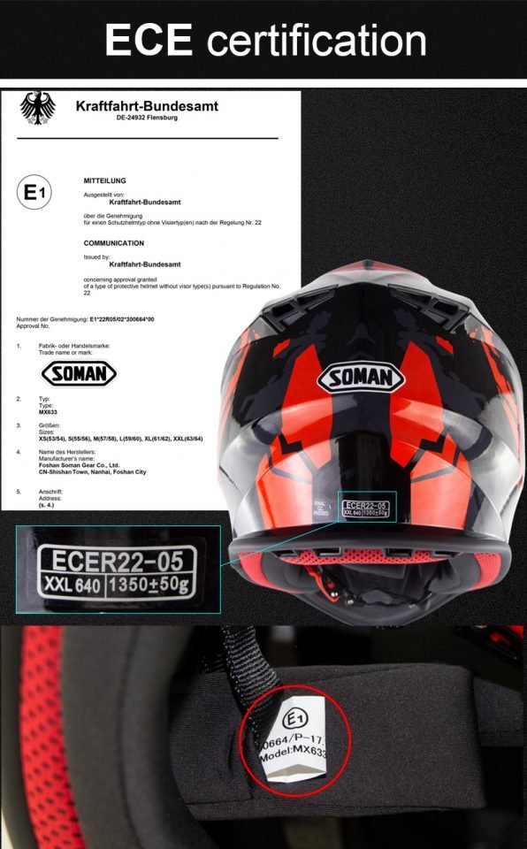 Motocross Helmet with Dirt Goggles