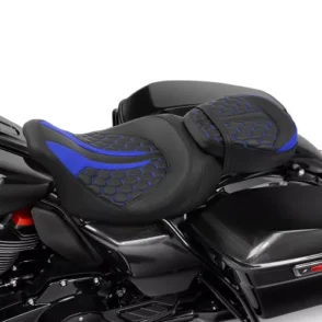 Harley Davidson Electra Glide Standard FLTH Black & Blue Driver Passenger Seat 2019-2021