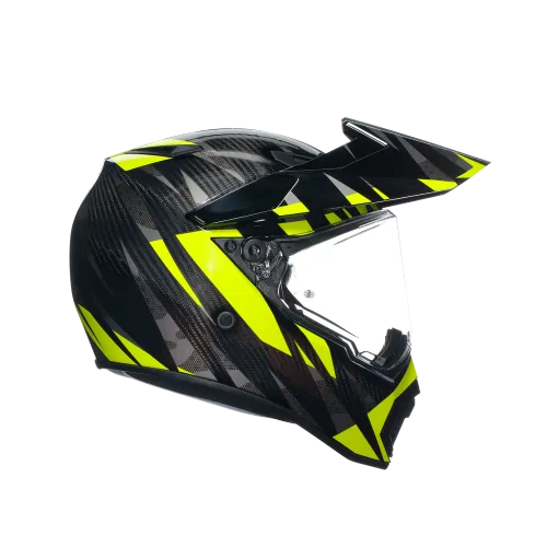 AX9 AGV DOT(E2206) MPLK - STEPPA CARBON/GREY/YELLOW FLUO DUAL SPORT HELMET