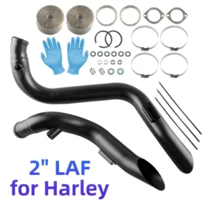 Harley Davidson Deluxe FLDE 107 2 Inches LAF Exhaust Pipes with Flange Kits 2018-2020