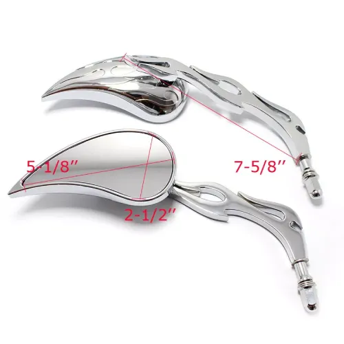 Harley Davidson Deluxe FLDE 107 Chrome Teardrop Mirrors 2018-2020